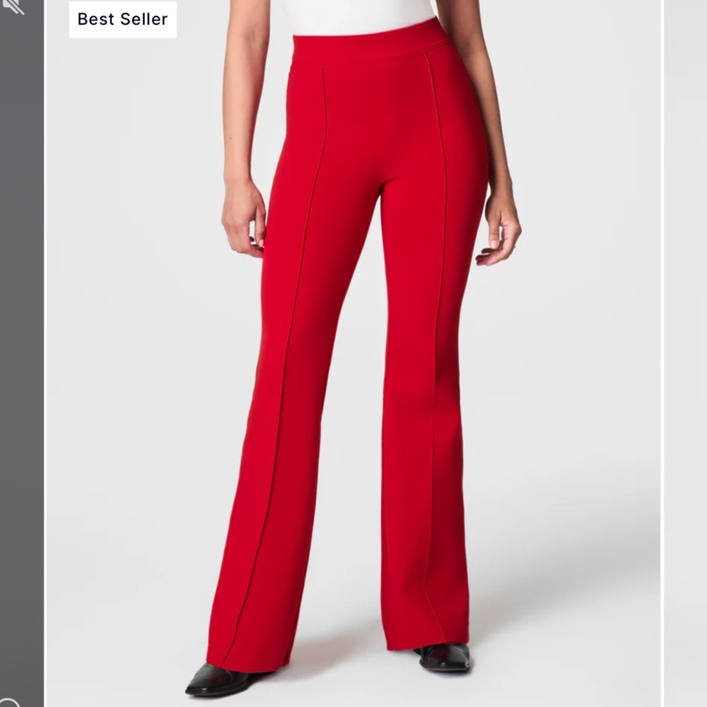 SPANX SPANXsmooth PerfectFit Ponte Flare Pant Red XS